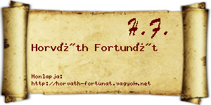 Horváth Fortunát névjegykártya